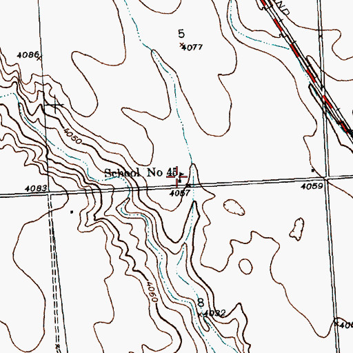 Topographic Map of School Number 45, NE