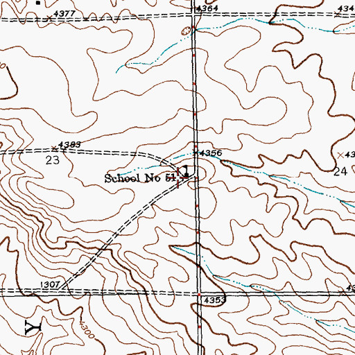 Topographic Map of School Number 51, NE