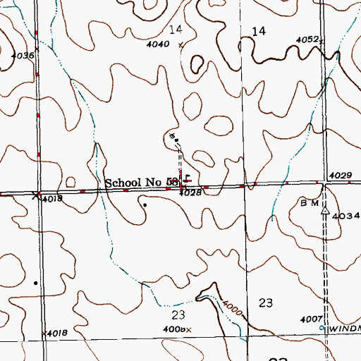Topographic Map of School Number 58, NE