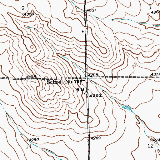 Topographic Map of School Number 79, NE