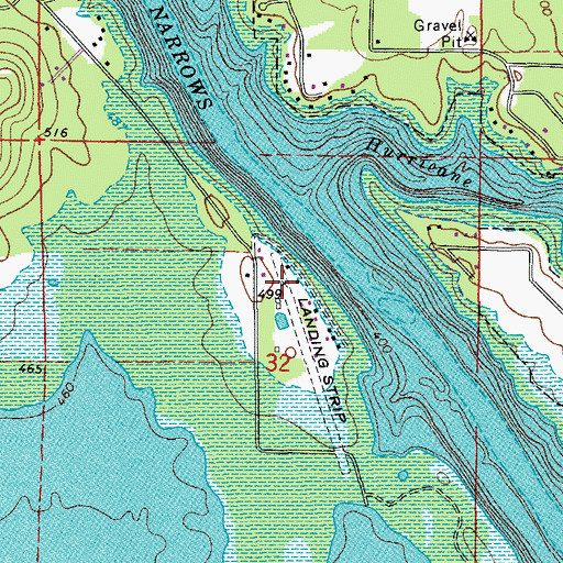 Topographic Map of Bondair Airport, AR