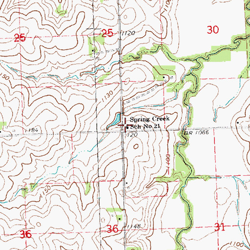 Topographic Map of Spring Creek School Number 21, NE