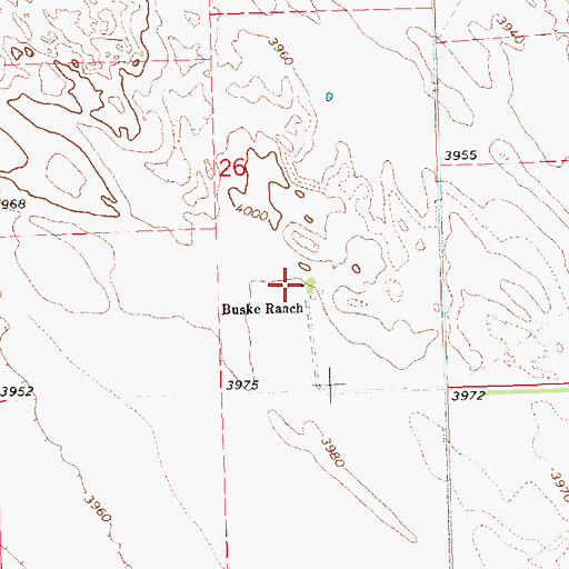 Topographic Map of Buske Ranch, NE