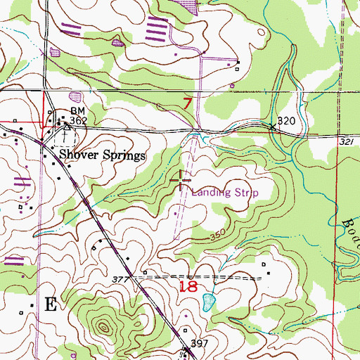Topographic Map of Ruggles Private Airport (historical), AR