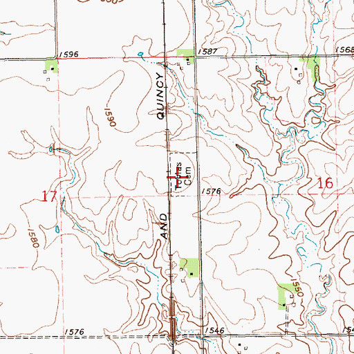 Topographic Map of Tobias Cemetery, NE