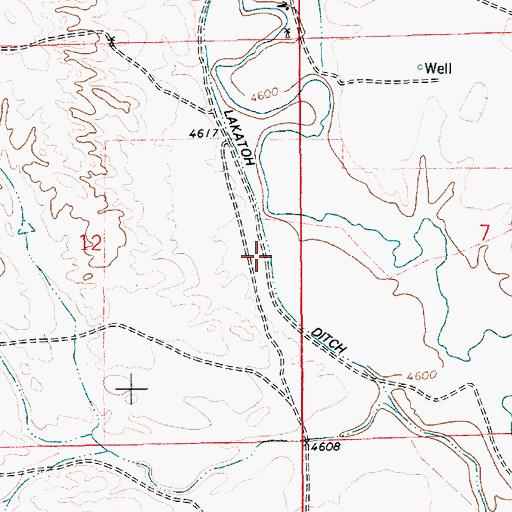 Topographic Map of Lakotah Canal, NE