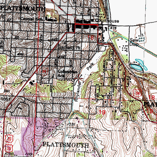 Topographic Map of Rhylander Park, NE