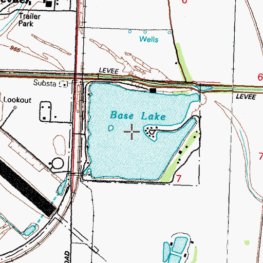 Topographic Map of Base Lake, NE