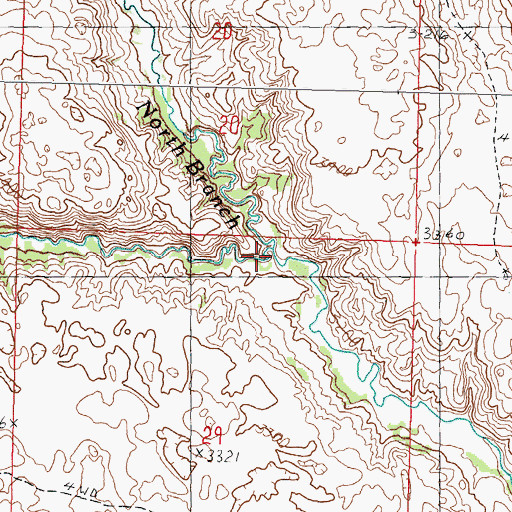 Topographic Map of North Branch Middle Loup River, NE