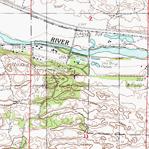Topographic Map of Bessey Recreation Area, NE