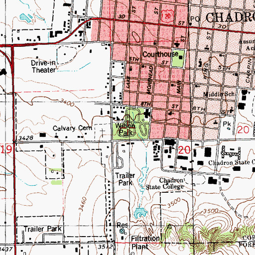 Topographic Map of Wilson Park, NE