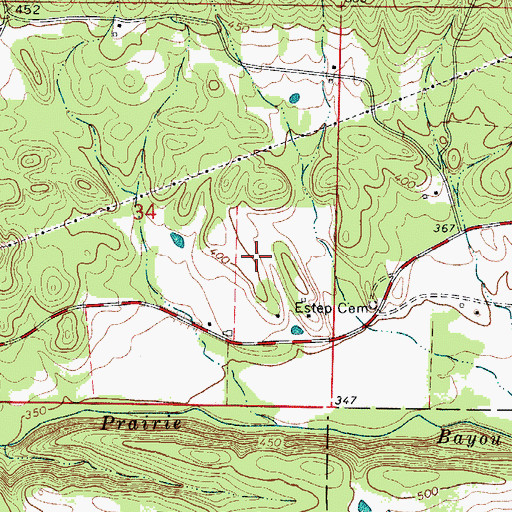 Topographic Map of Prince Field (historical), AR