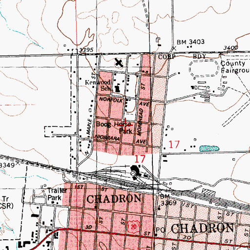 Topographic Map of Boog Horse Park, NE