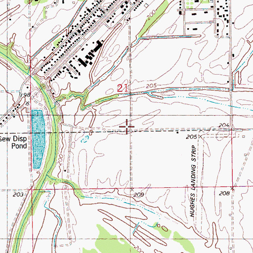 Topographic Map of Tucker Field, AR