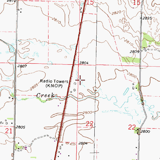 Topographic Map of KOOQ-AM (North Platte), NE