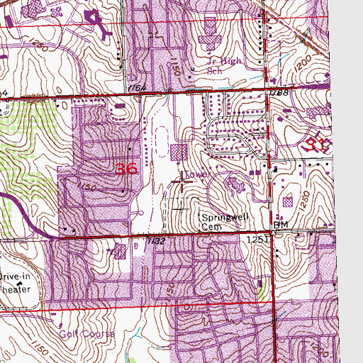Topographic Map of KCRO-AM (Omaha), NE