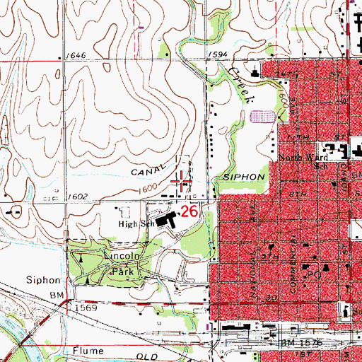 Topographic Map of KRFS-AM (Superior), NE