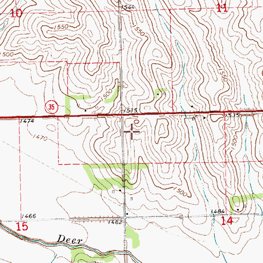 Topographic Map of KTCH-AM (Wayne), NE