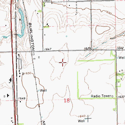 Topographic Map of KAWL-AM (York), NE
