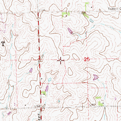 Topographic Map of KLDZ-FM (Lincoln), NE