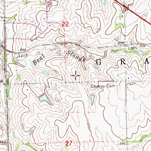 Topographic Map of KEZG-FM (Lincoln), NE
