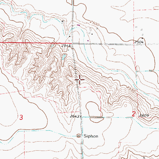 Topographic Map of KICX-FM (McCook), NE