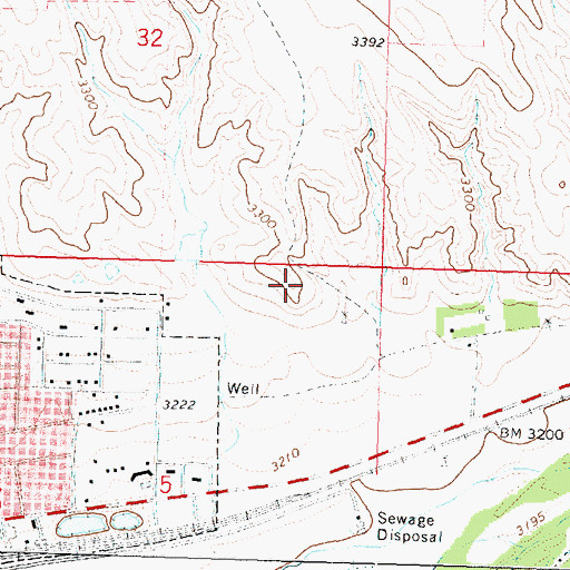 Topographic Map of KMCX-FM (Ogallala), NE