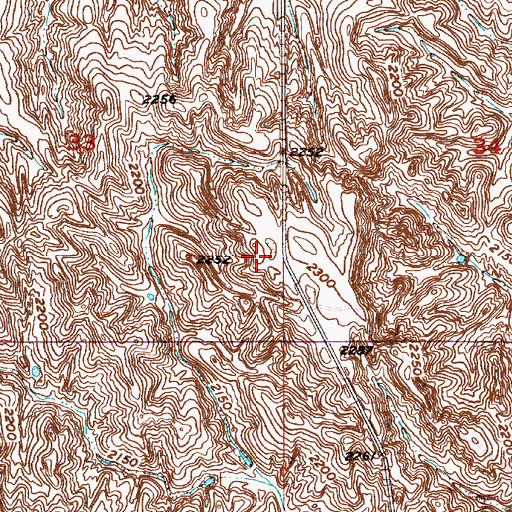 Topographic Map of KNLV-FM (Ord), NE