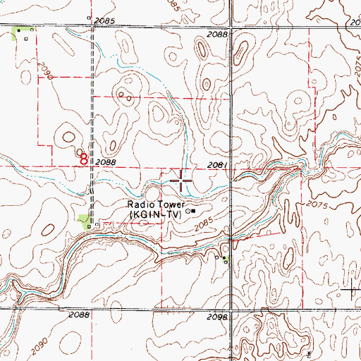 Topographic Map of KGIN-TV (Grand Island), NE