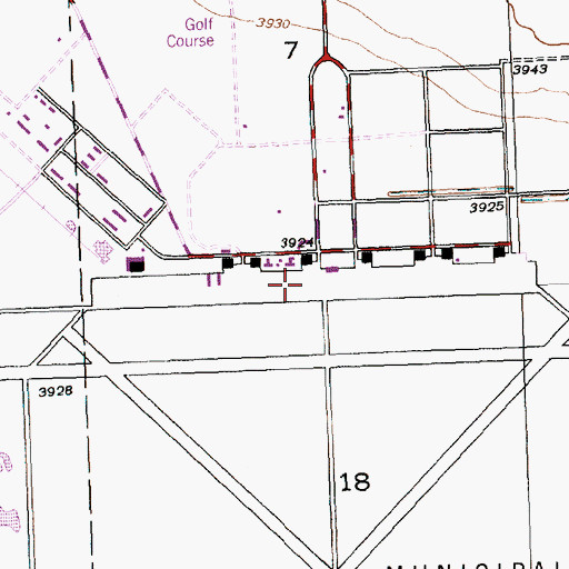 Topographic Map of Alliance Municipal Airport, NE