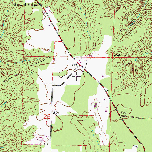 Topographic Map of Heard Airport (historical), AR