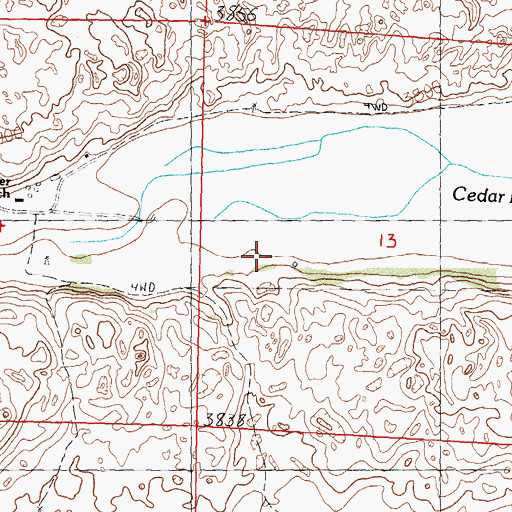 Topographic Map of Runner Landing Area, NE