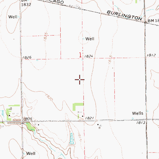 Topographic Map of Aarons Field (historical), NE