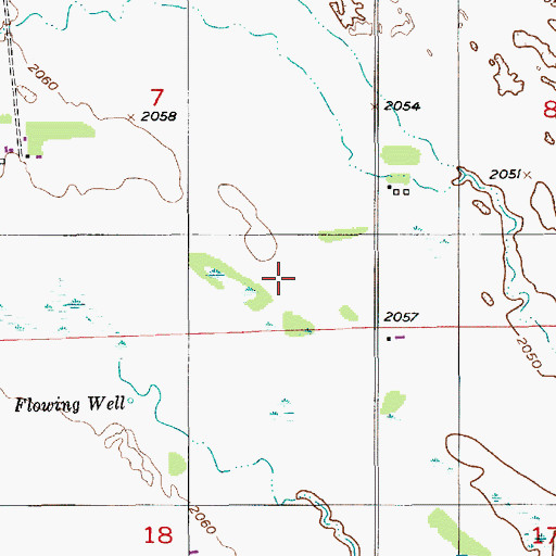 Topographic Map of Landgren Ranch Airport, NE