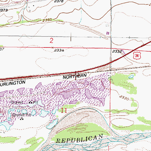 Topographic Map of Lee Field, NE