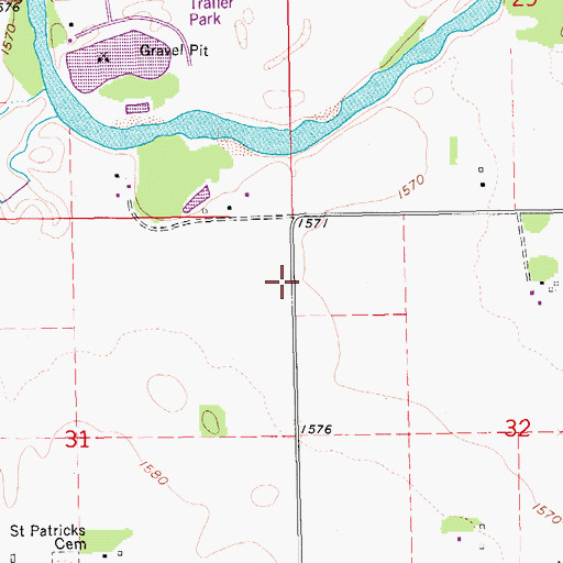 Topographic Map of B C Air Airport, NE