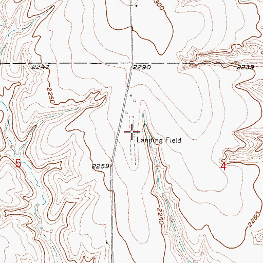 Topographic Map of Hewetts Airport (historical), NE
