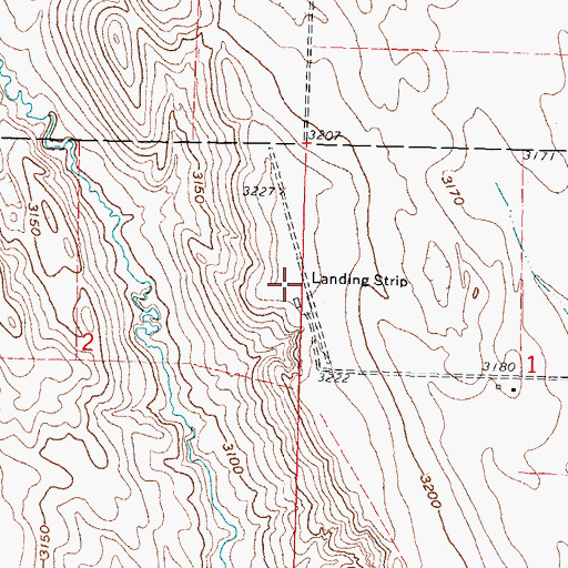 Topographic Map of Hoppy's Airport, NE