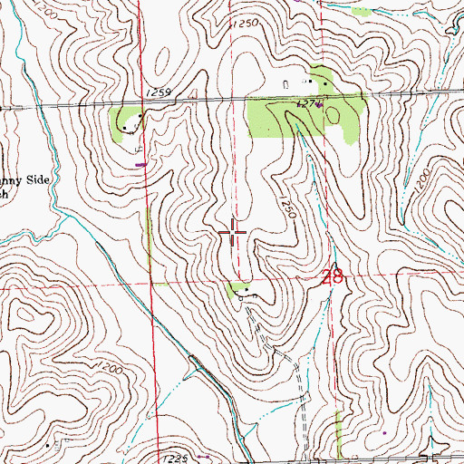 Topographic Map of Summer Hill Farm Airport, NE