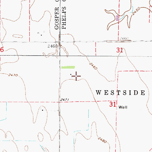 Topographic Map of Hanson Field (historical), NE