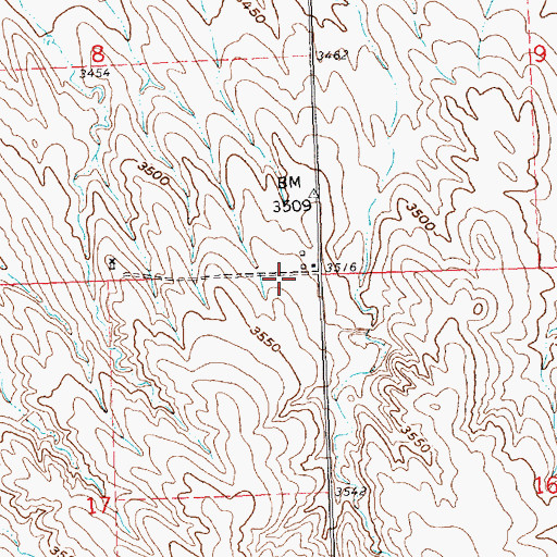 Topographic Map of Newman Airport (historical), NE