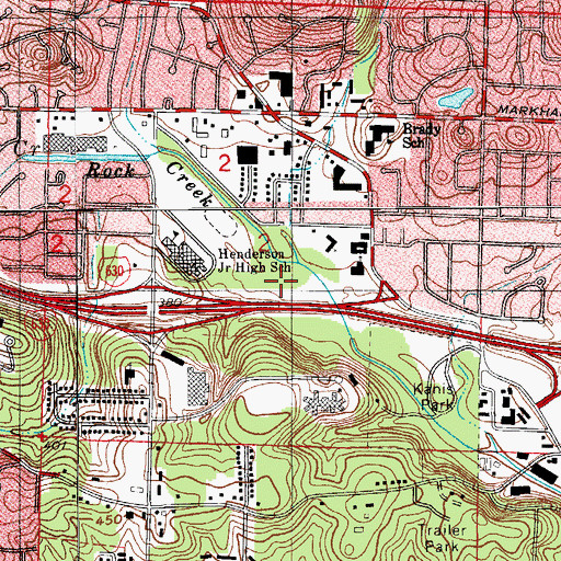 Topographic Map of Med-Flight Heliport, AR