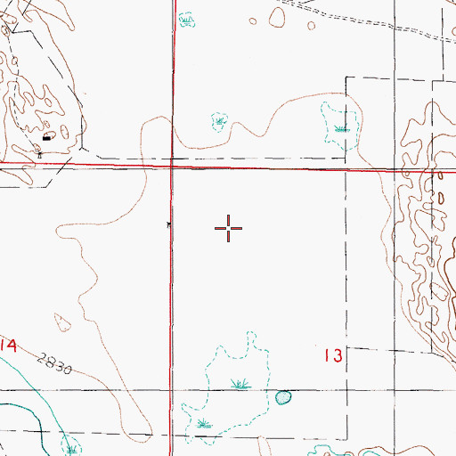 Topographic Map of Higgins Brothers Airport, NE