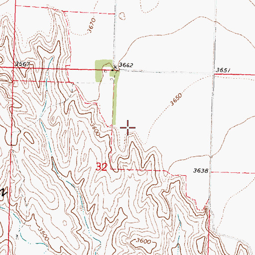 Topographic Map of El-Co Airport, NE