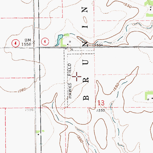 Topographic Map of Hawks Field (historical), NE