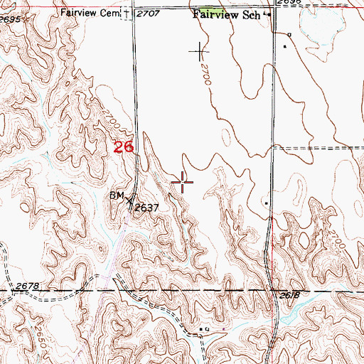 Topographic Map of Witthuhn Airport, NE