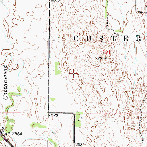 Topographic Map of Hoesel Airport (historical), NE