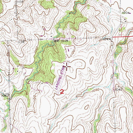 Topographic Map of P & R Airport (historical), NE