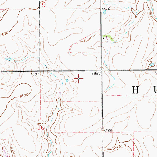 Topographic Map of Sutton Airport, NE