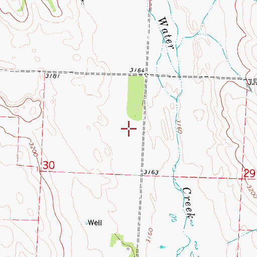 Topographic Map of Stinking Water Creek Airport (historical), NE